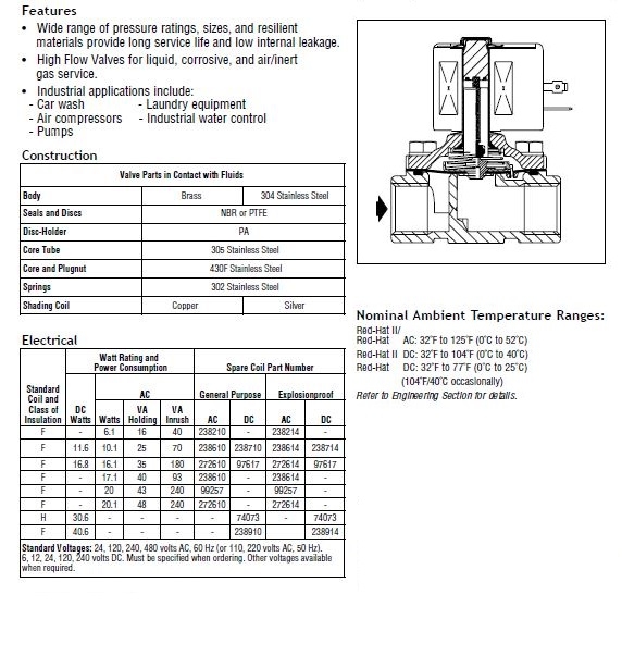  美國ASCO 8210系列電磁閥選型手冊